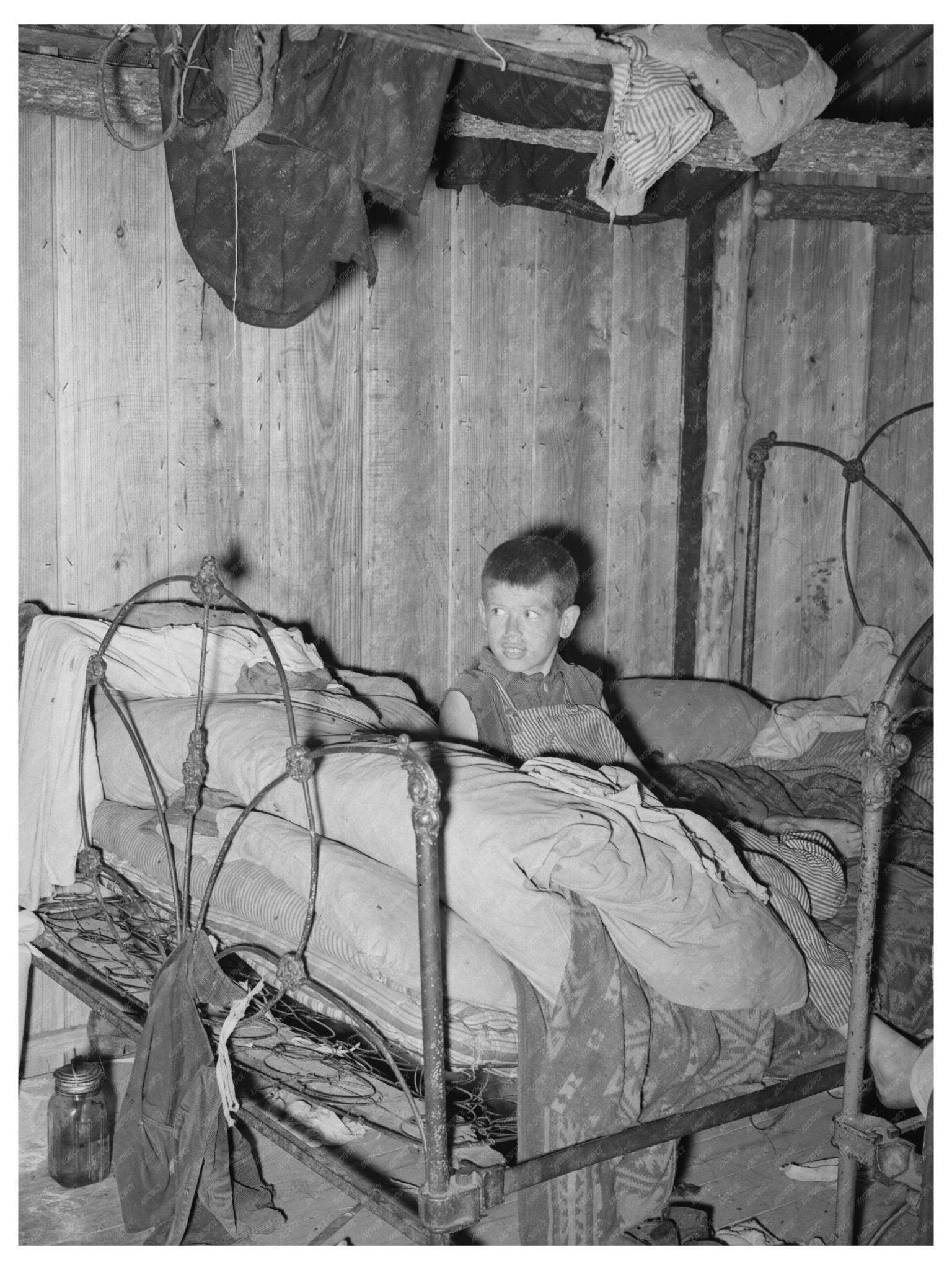 Bedroom Corner of Agricultural Laborer McIntosh County 1939 - Available at KNOWOL