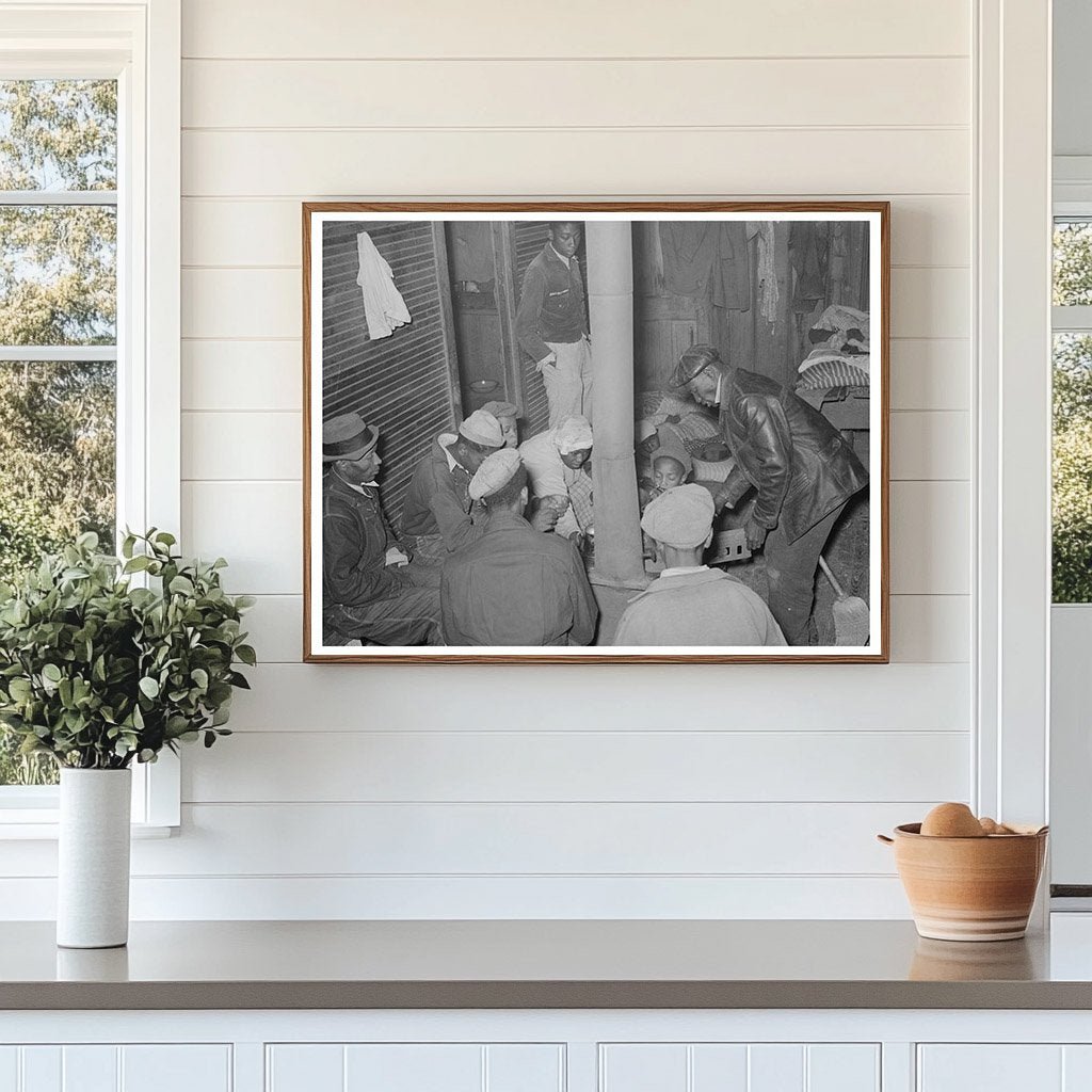 Berry Pickers Gather Around Stove Independence Louisiana 1939 - Available at KNOWOL