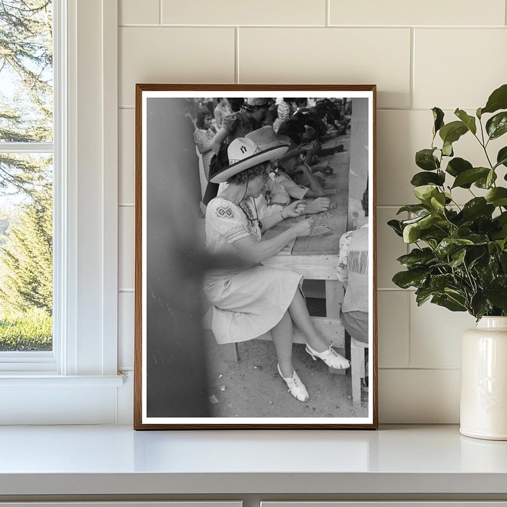 Bingo Game at Fiesta in Taos New Mexico 1940 - Available at KNOWOL