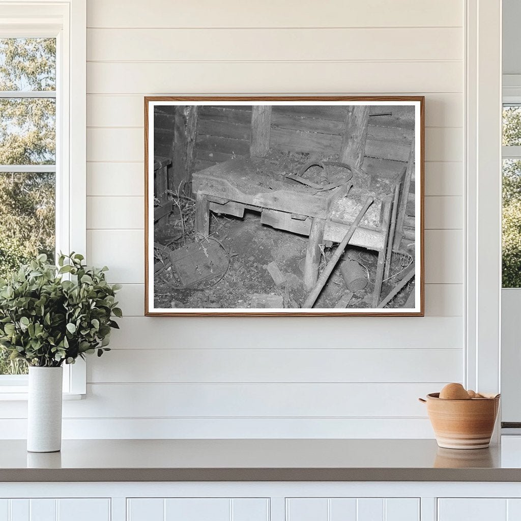 Blacksmith Forge Remains at Abandoned Lumber Camp 1937 - Available at KNOWOL