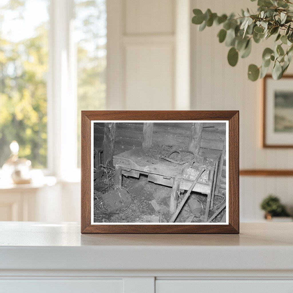 Blacksmith Forge Remains at Abandoned Lumber Camp 1937 - Available at KNOWOL