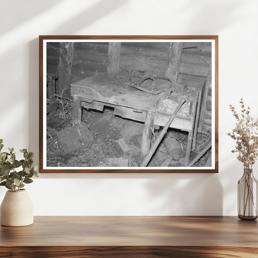 Blacksmith Forge Remains at Abandoned Lumber Camp 1937 - Available at KNOWOL