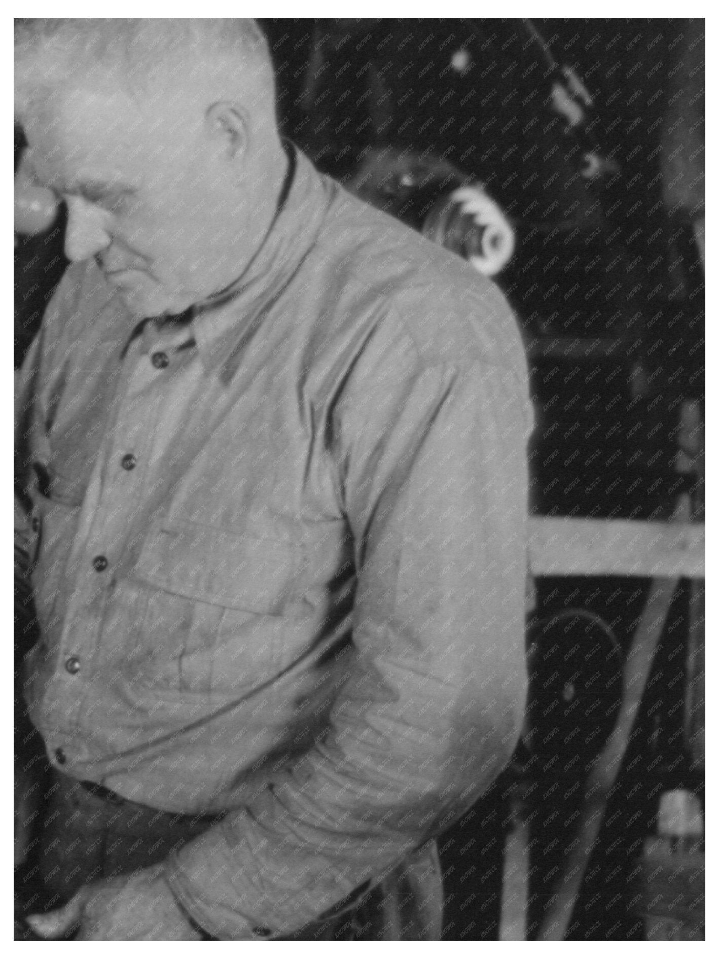 Blacksmith Sharpening Cultivator Point Marshall Texas 1939 - Available at KNOWOL