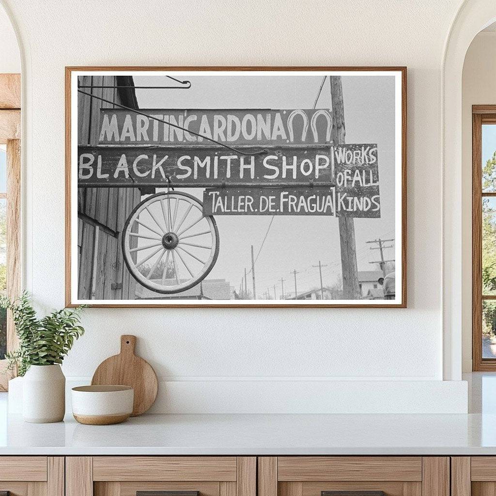Blacksmith Shop in San Antonio Texas March 1939 - Available at KNOWOL