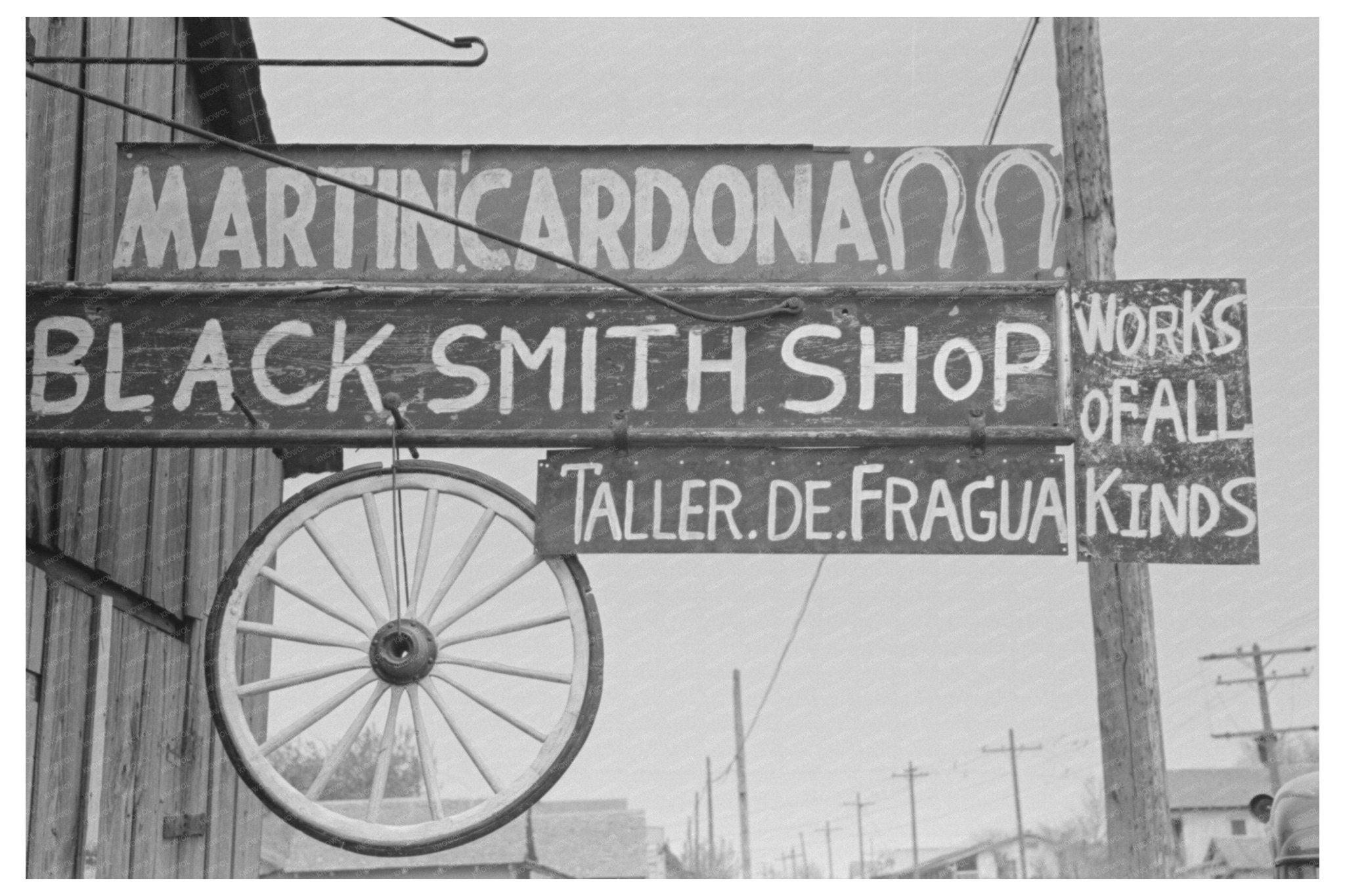Blacksmith Shop in San Antonio Texas March 1939 - Available at KNOWOL
