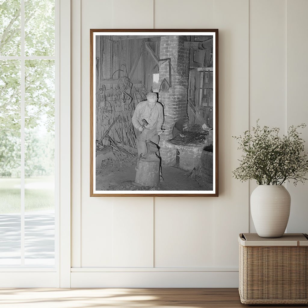 Blacksmith Shop Interior in Marshall Texas April 1939 - Available at KNOWOL