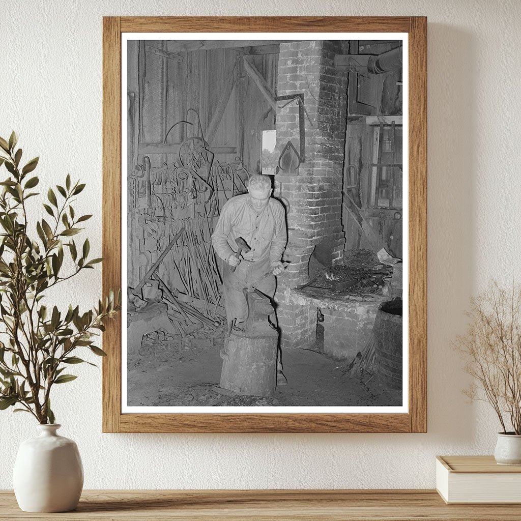 Blacksmith Shop Interior in Marshall Texas April 1939 - Available at KNOWOL
