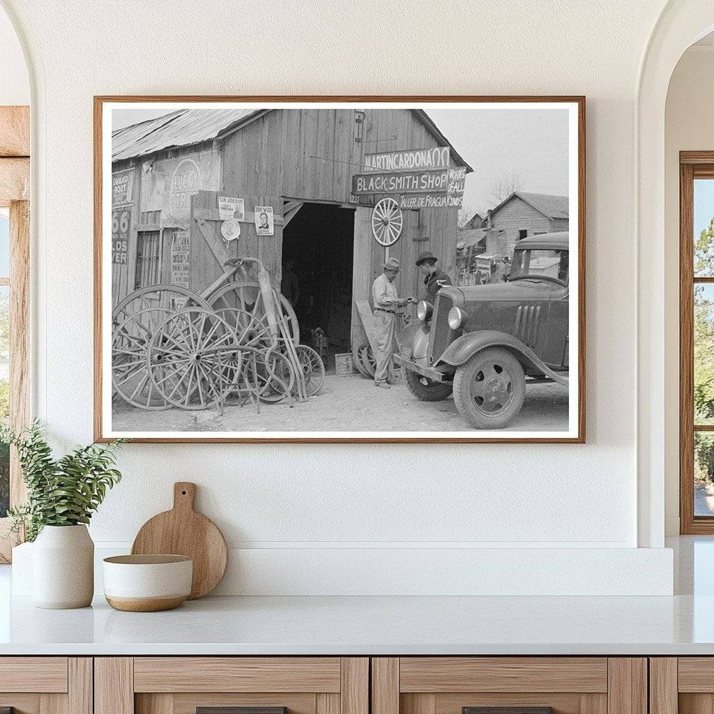 Blacksmith Shop Street Scene San Antonio Texas March 1939 - Available at KNOWOL