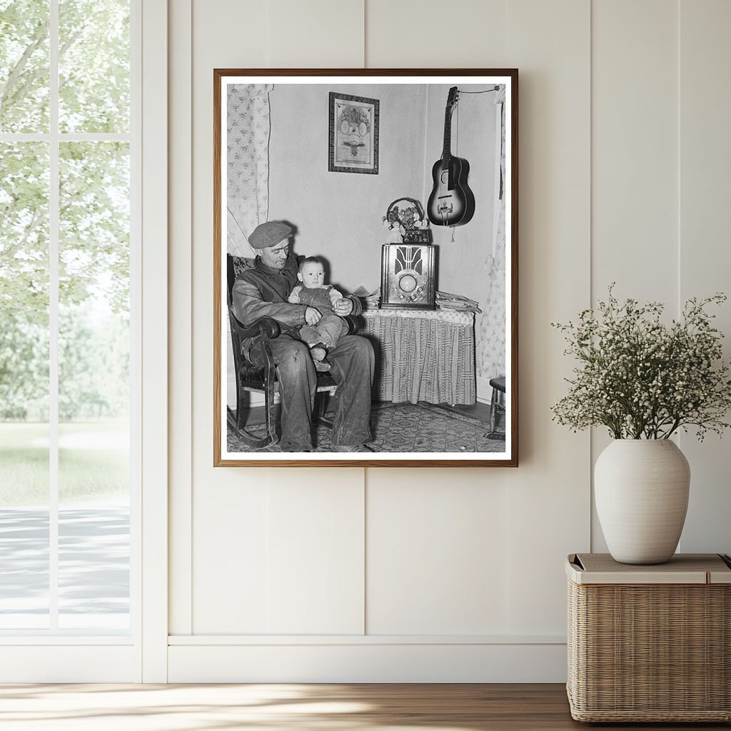 Blaze Gallagher and Son in North Dakota Home 1937 - Available at KNOWOL