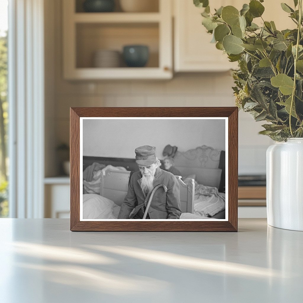 Blind Paralyzed Refugee in Sikeston Schoolhouse 1937 - Available at KNOWOL