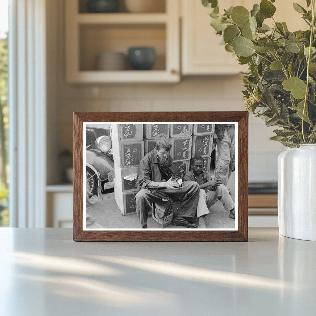 Bootblacks in Market Square Waco Texas November 1939 - Available at KNOWOL