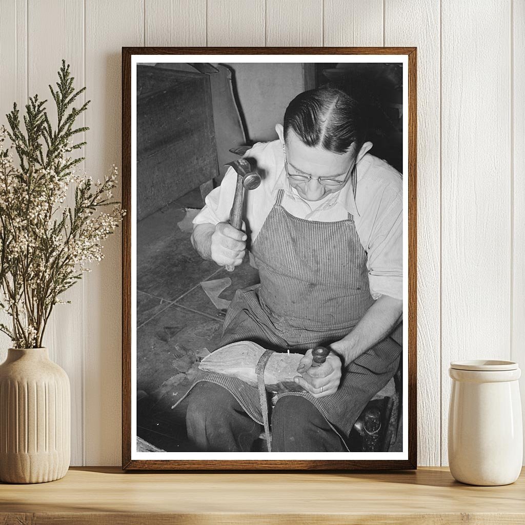 Bootmaker in Alpine Texas May 1939 Craftsmanship Scene - Available at KNOWOL