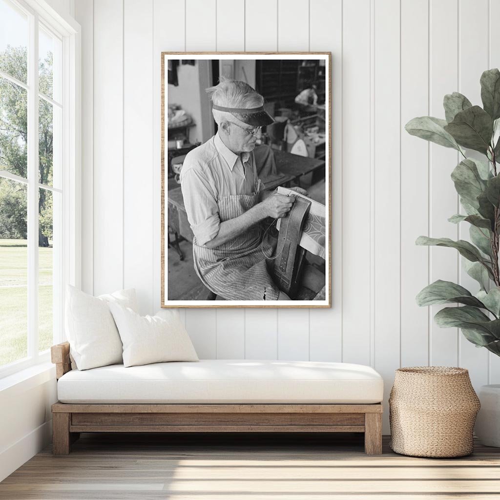 Bootmakers Sewing Uppers in Alpine Texas May 1939 - Available at KNOWOL