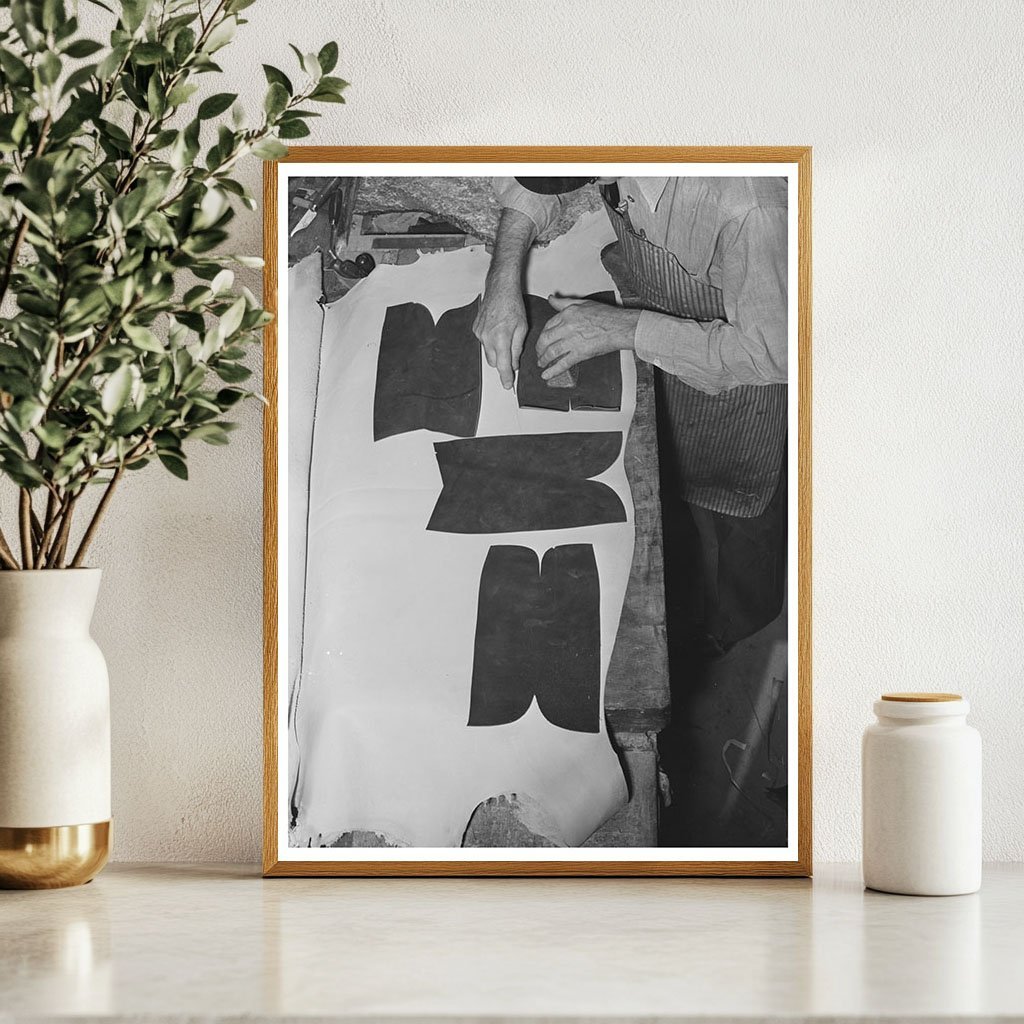 Bootmaking Shop in Alpine Texas May 1939 Vintage Photo - Available at KNOWOL