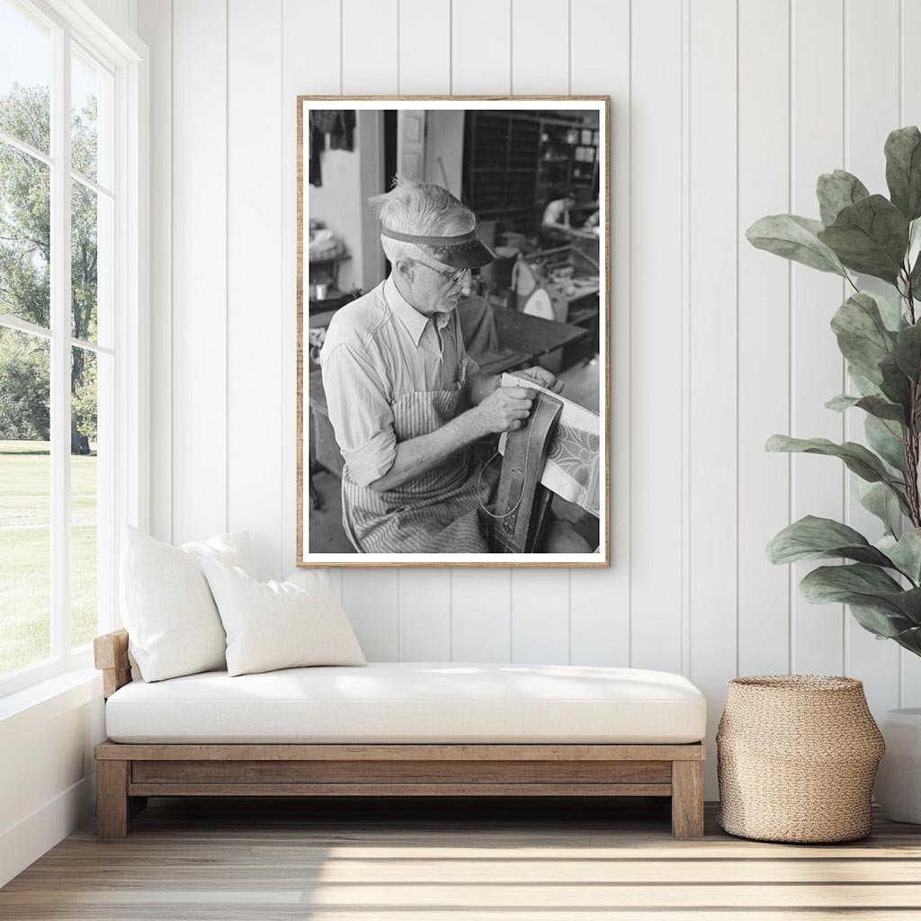 Bootmaking Workers Sewing Uppers in Alpine Texas 1939 - Available at KNOWOL