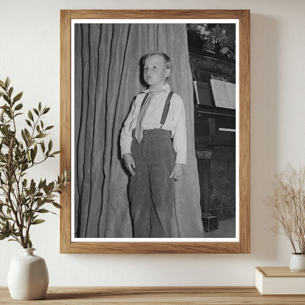 Boy Recites at School Term in Idaho FSA Camp June 1941 - Available at KNOWOL