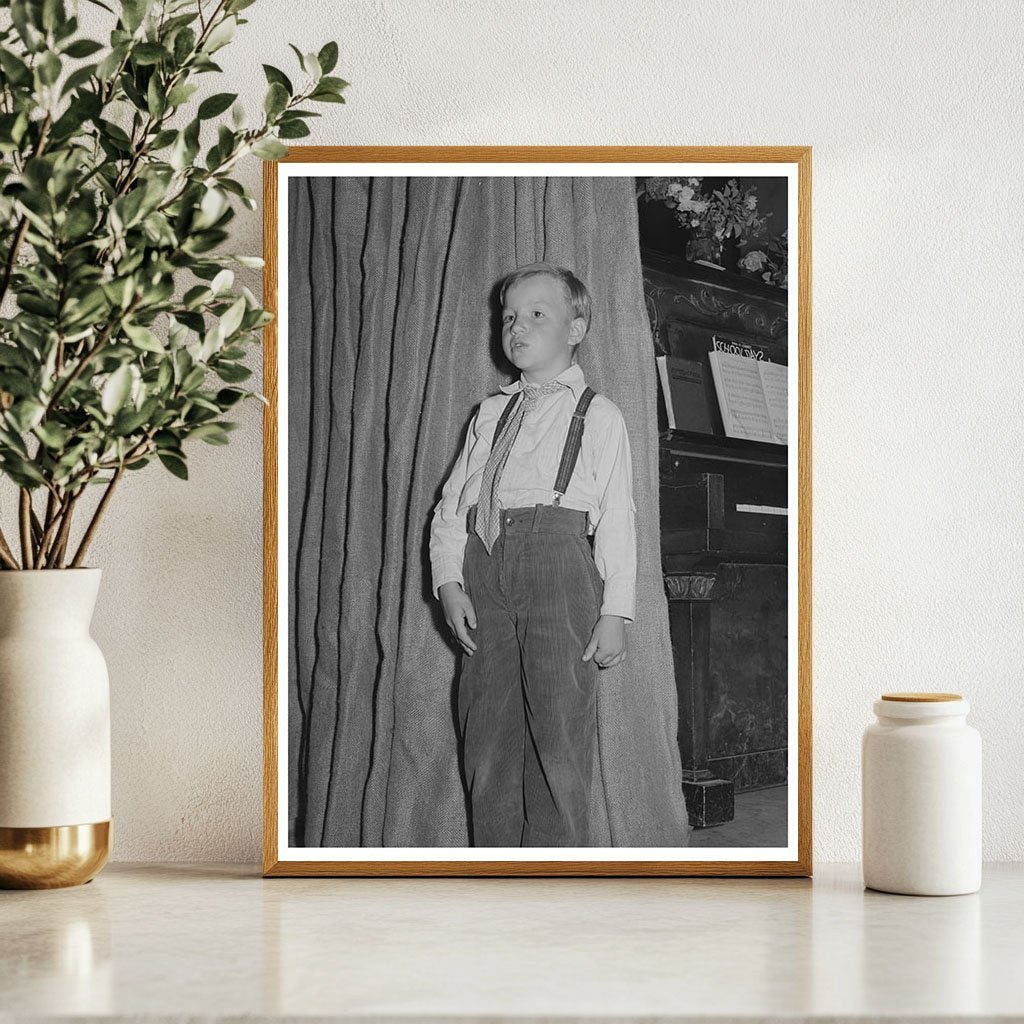 Boy Recites at School Term in Idaho FSA Camp June 1941 - Available at KNOWOL