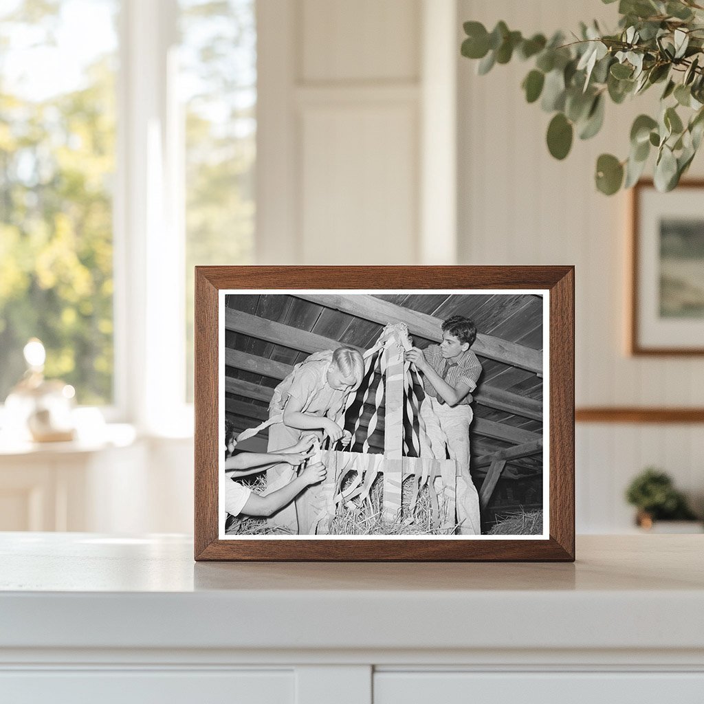 Boy Scouts Float Preparation National Rice Festival 1938 - Available at KNOWOL