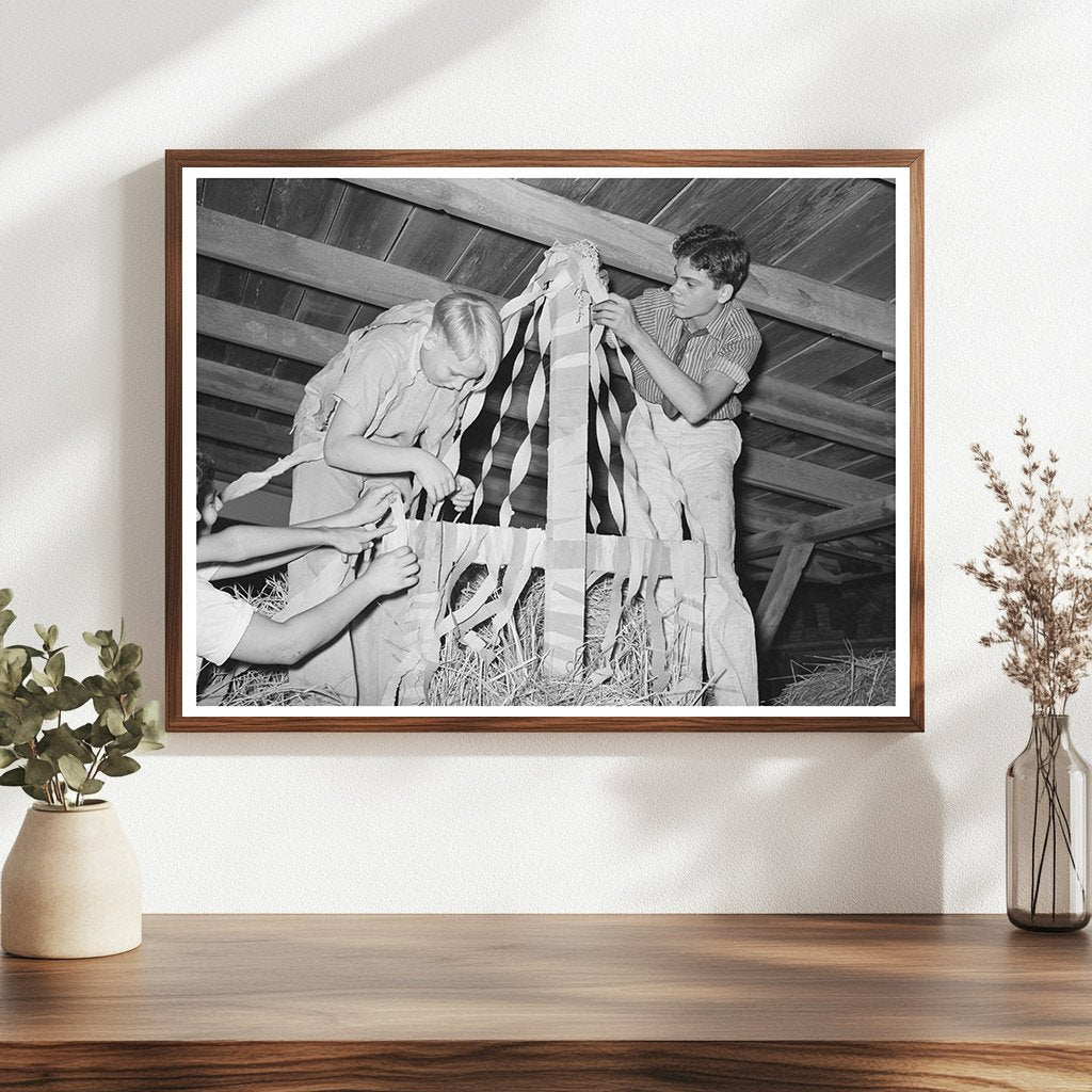 Boy Scouts Float Preparation National Rice Festival 1938 - Available at KNOWOL