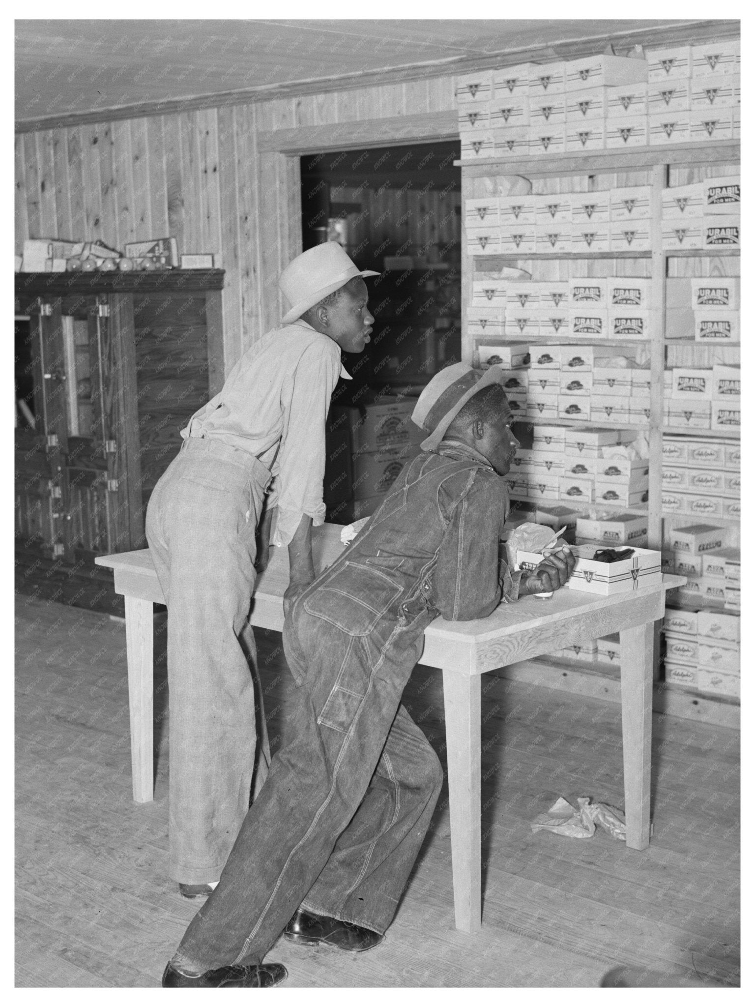 Boys at Cooperative Store La Forge Missouri May 1938 - Available at KNOWOL