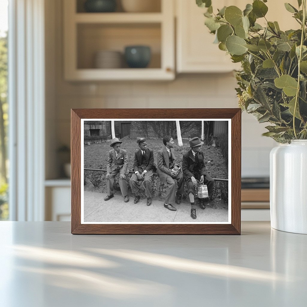 Boys Outside Episcopal Church Chicago April 1941 - Available at KNOWOL