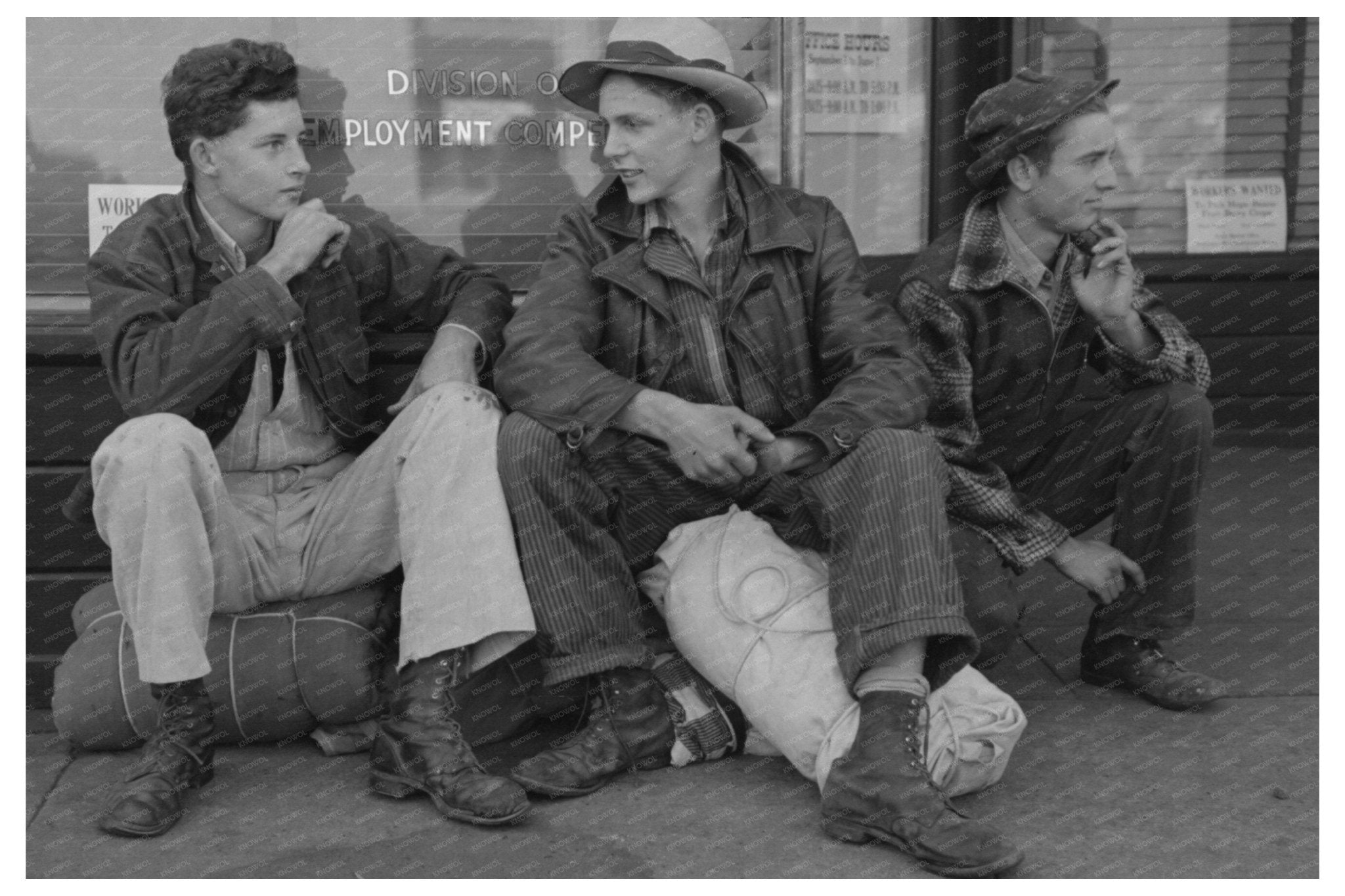 Boys Seeking Work Outside Employment Service Yakima 1941 - Available at KNOWOL