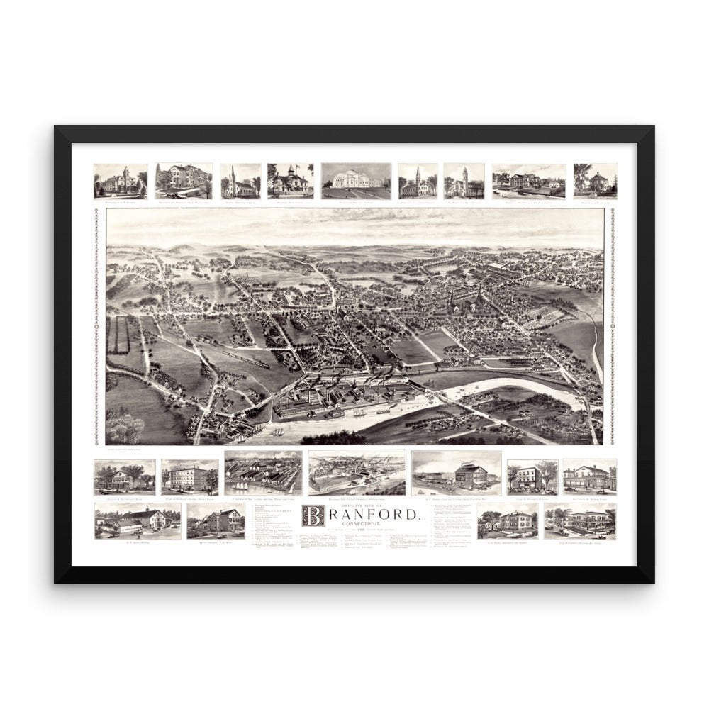 Branford, CT 1905 Framed - Available at KNOWOL