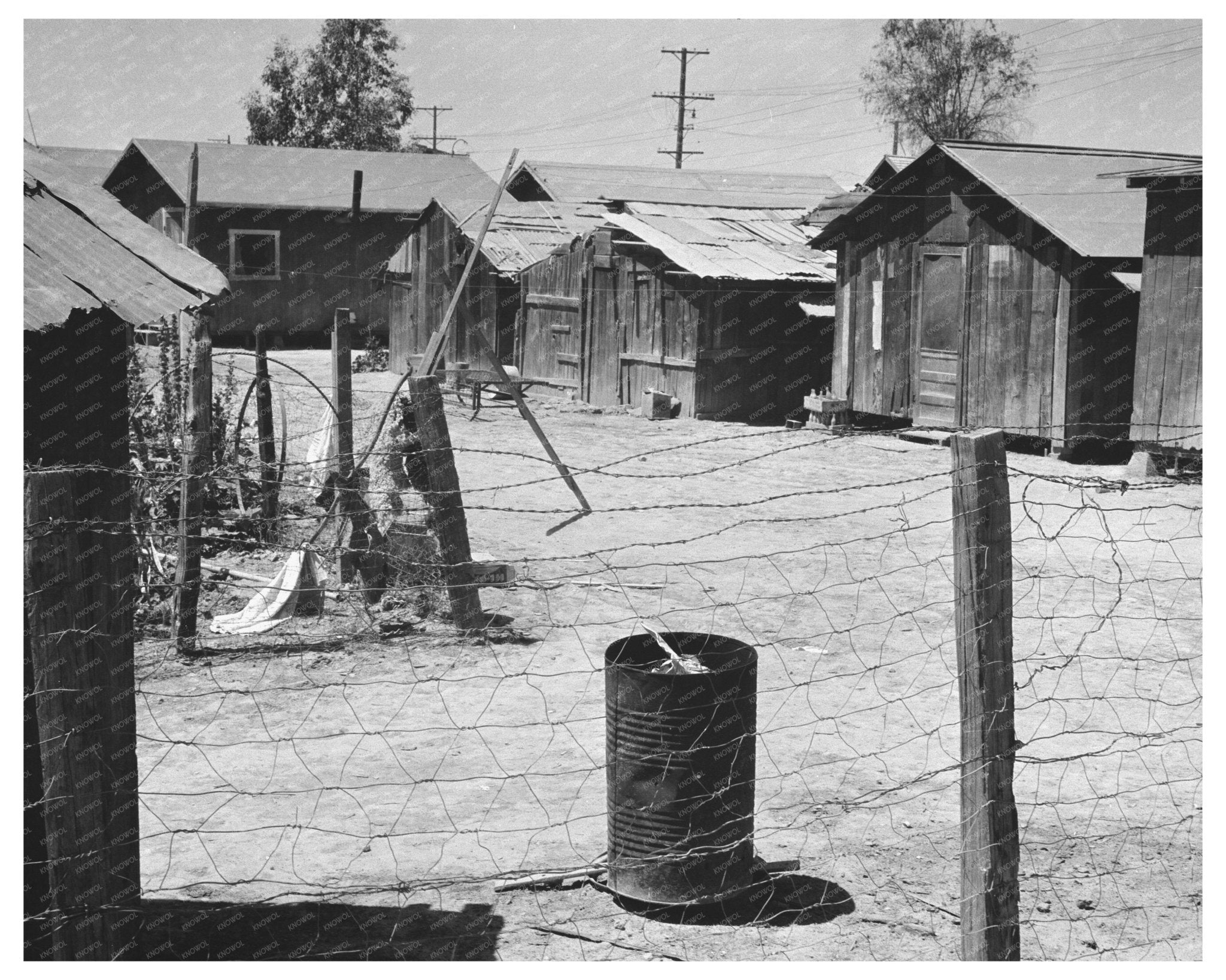 Brawley California Mexican Field Laborers Homes June 1935 Vintage Image - Available at KNOWOL