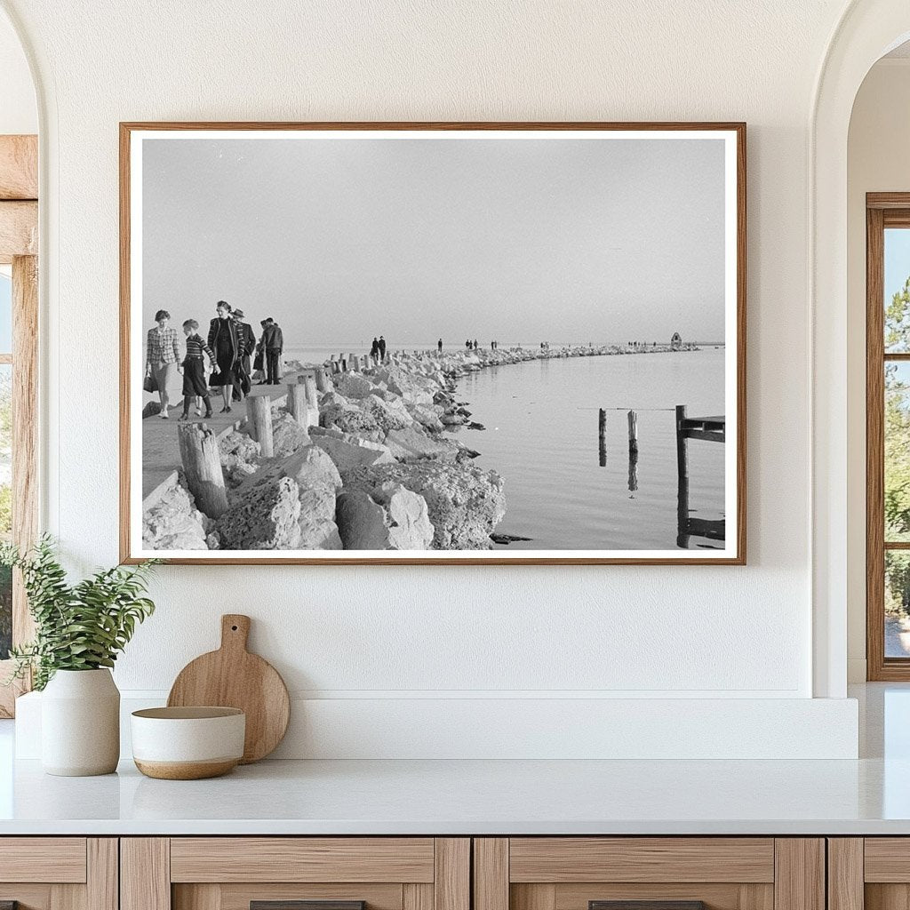 Breakwater in Corpus Christi Texas February 1939 - Available at KNOWOL