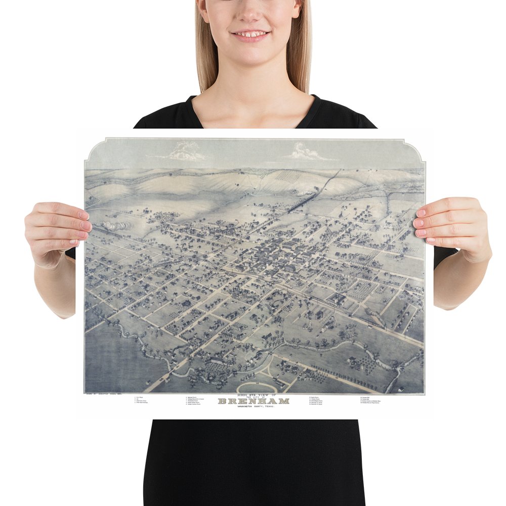 Brenham, TX 1881 - Available at KNOWOL