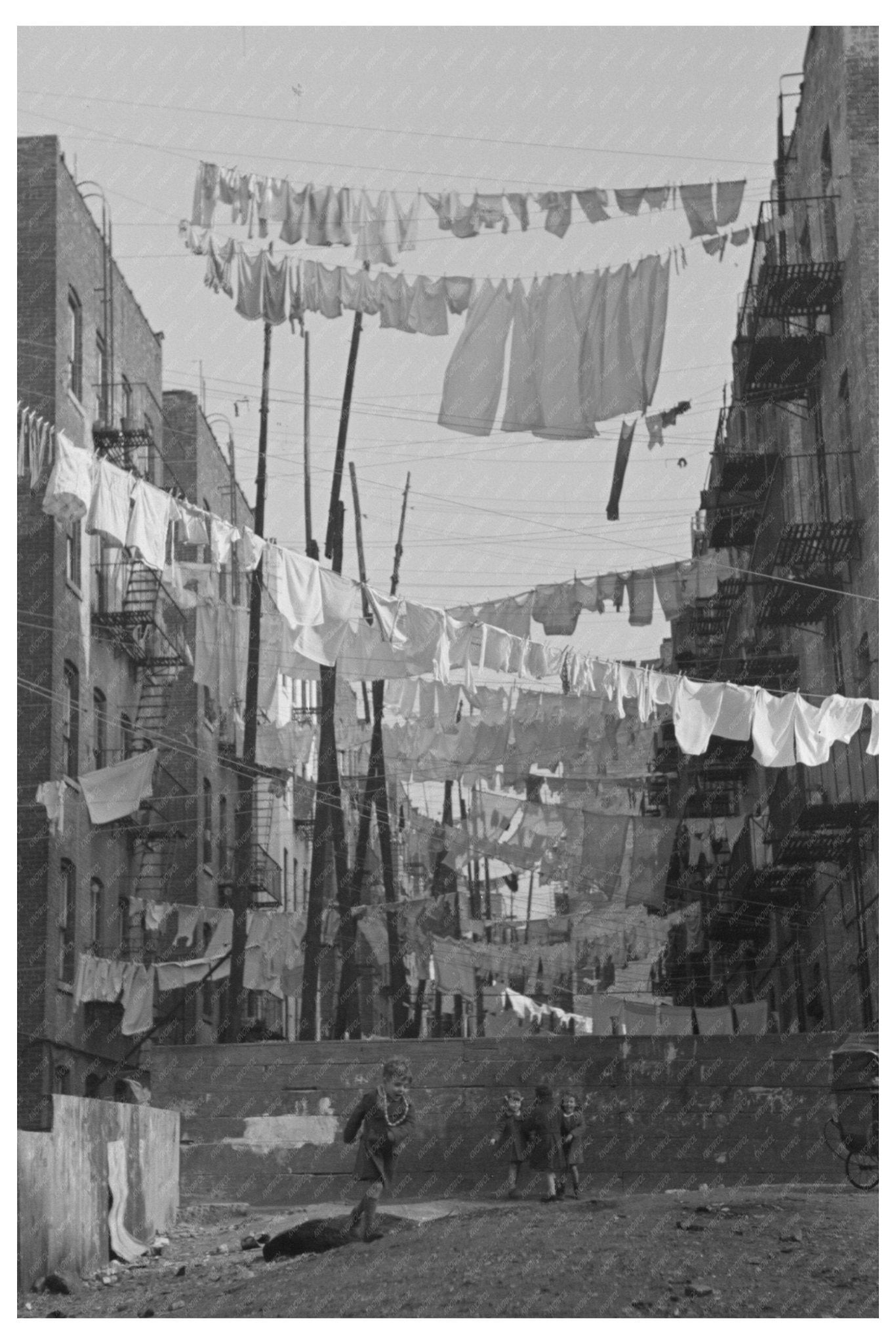 Bronx Clothing Washings November 1936 Urban Life Photo - Available at KNOWOL