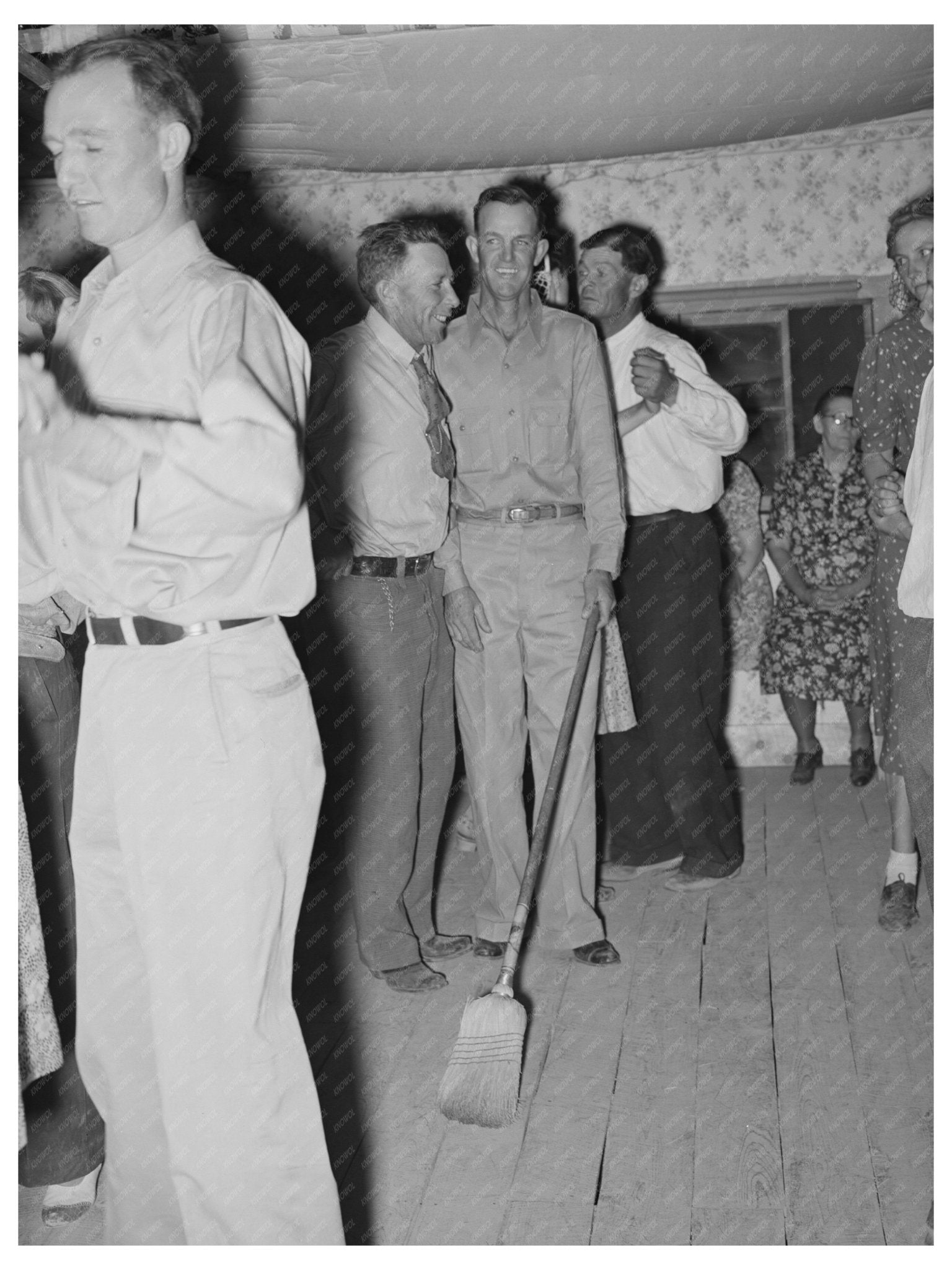 Broom Dance at Square Dance Pie Town New Mexico 1940 - Available at KNOWOL
