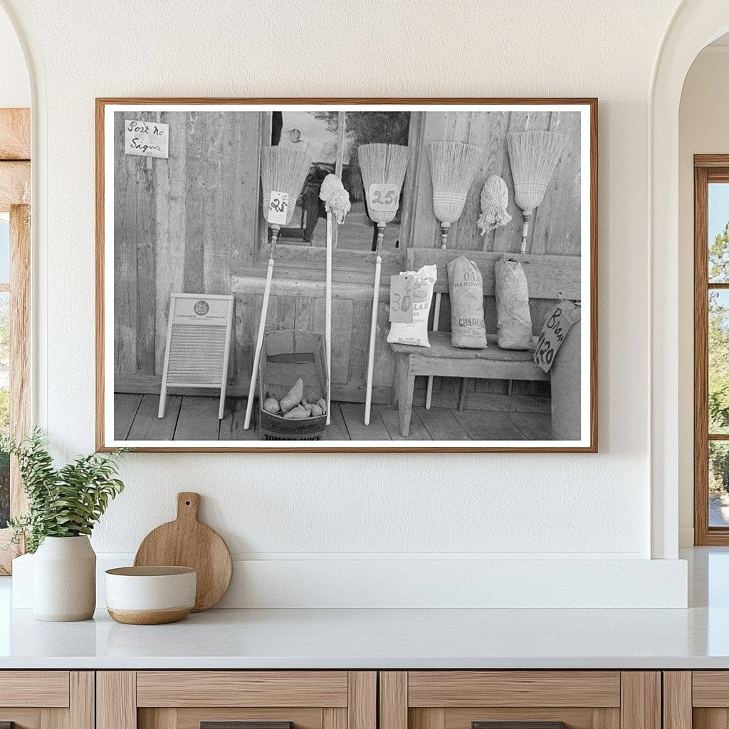 Brooms and Charcoal for Sale Jeanerette Louisiana 1938 - Available at KNOWOL