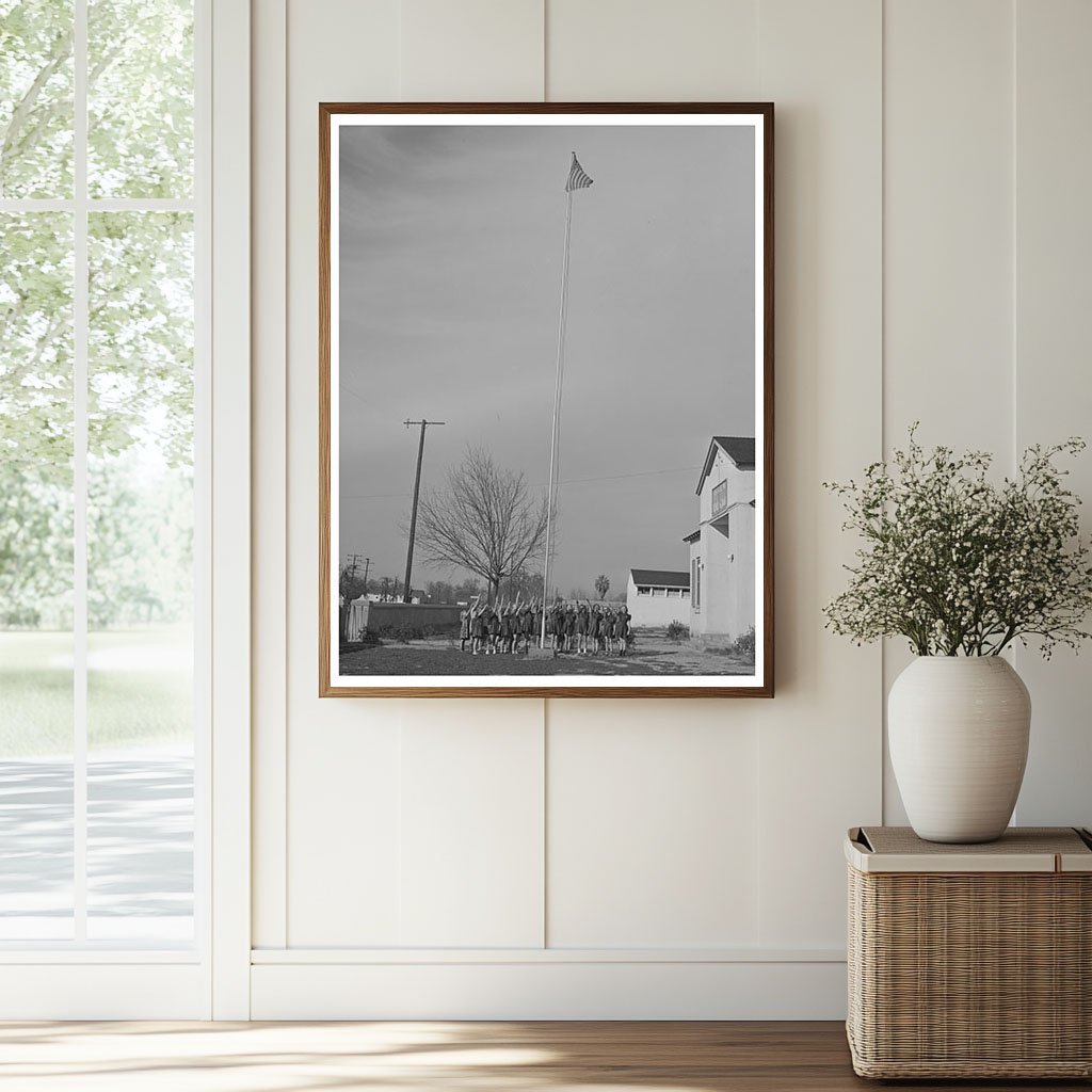 Brownie Girl Scouts Saluting Flag Tulare County 1942 - Available at KNOWOL