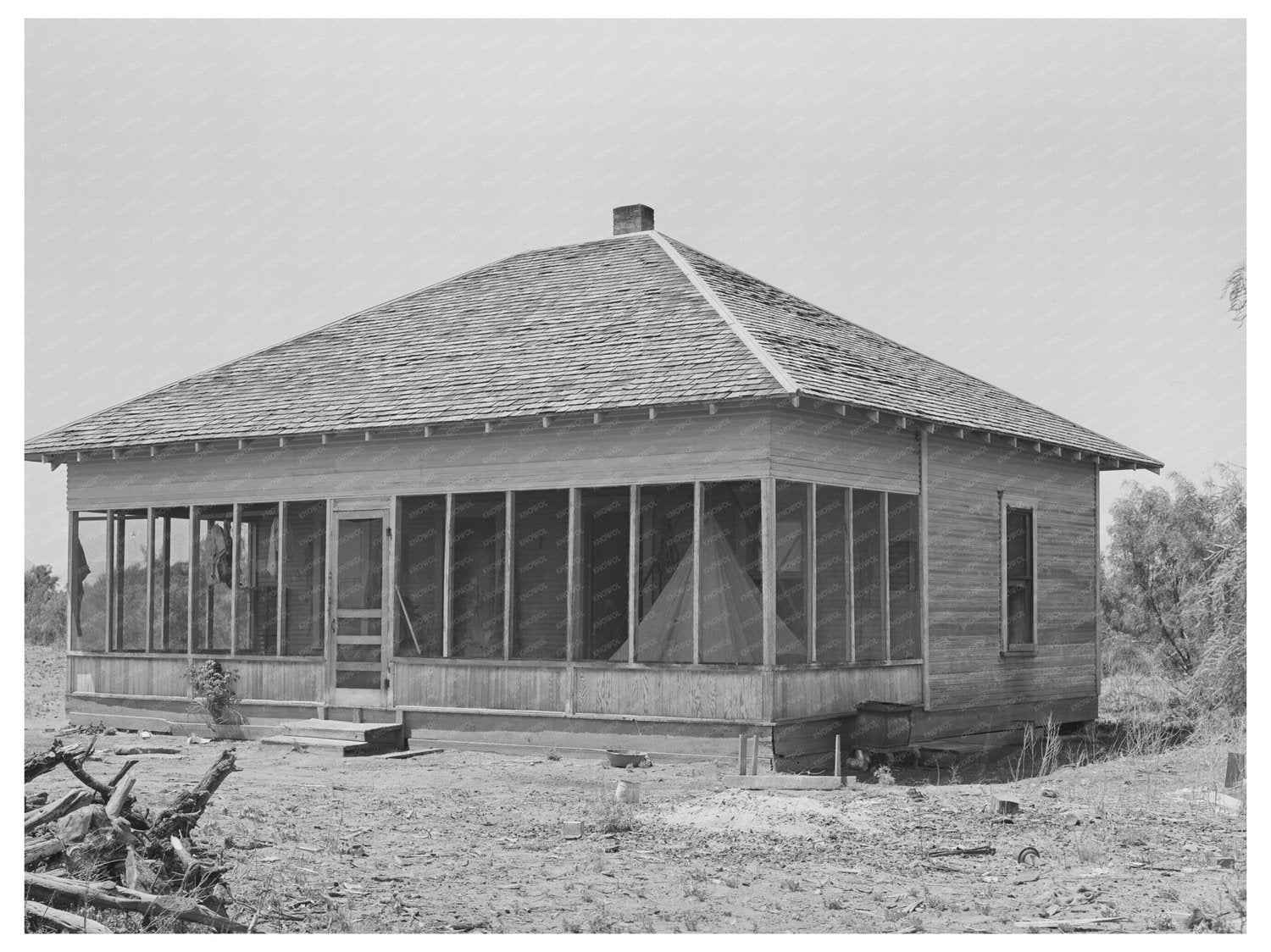 Bunkhouse at SMS Ranch Spur Texas May 1939 - Available at KNOWOL