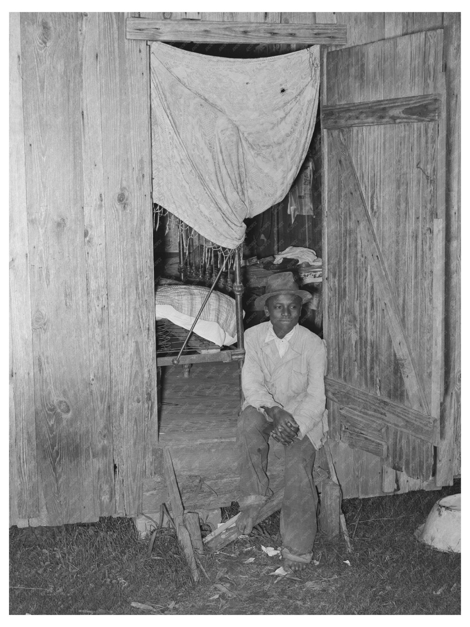 Bunkhouse for Strawberry Workers Hammond Louisiana 1939 - Available at KNOWOL