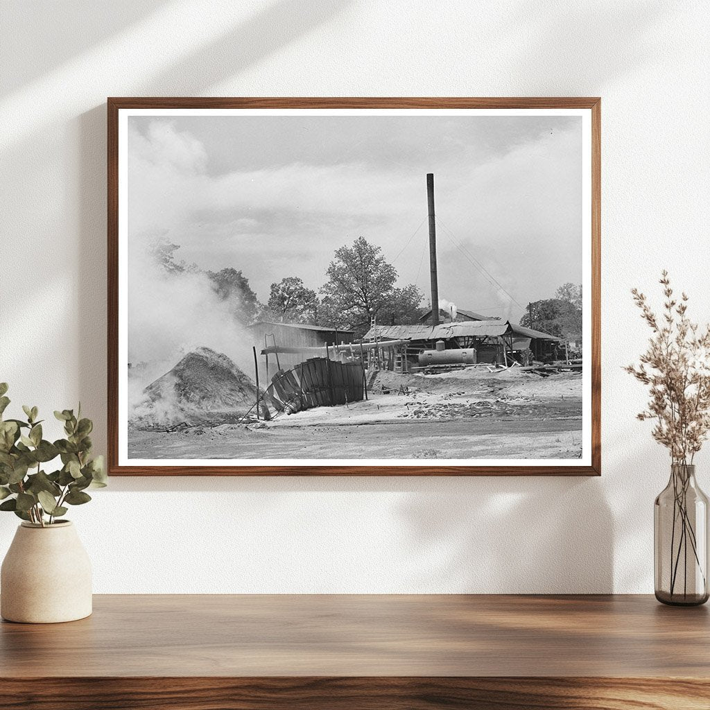 Burning Sawdust at Wells Texas Sawmill April 1939 - Available at KNOWOL