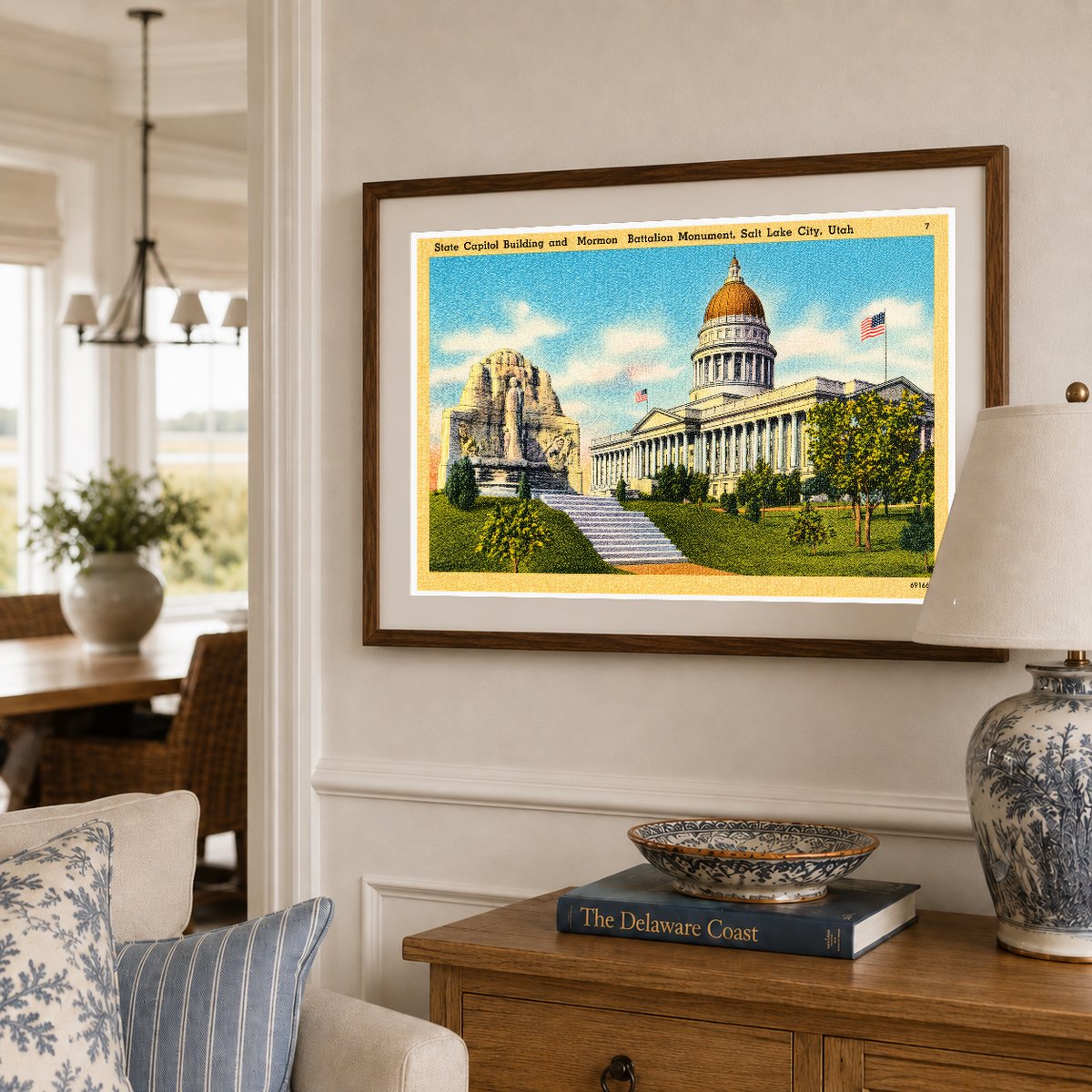 Salt Lake City, UT: State Capitol Building and Mormon Battalion Monument