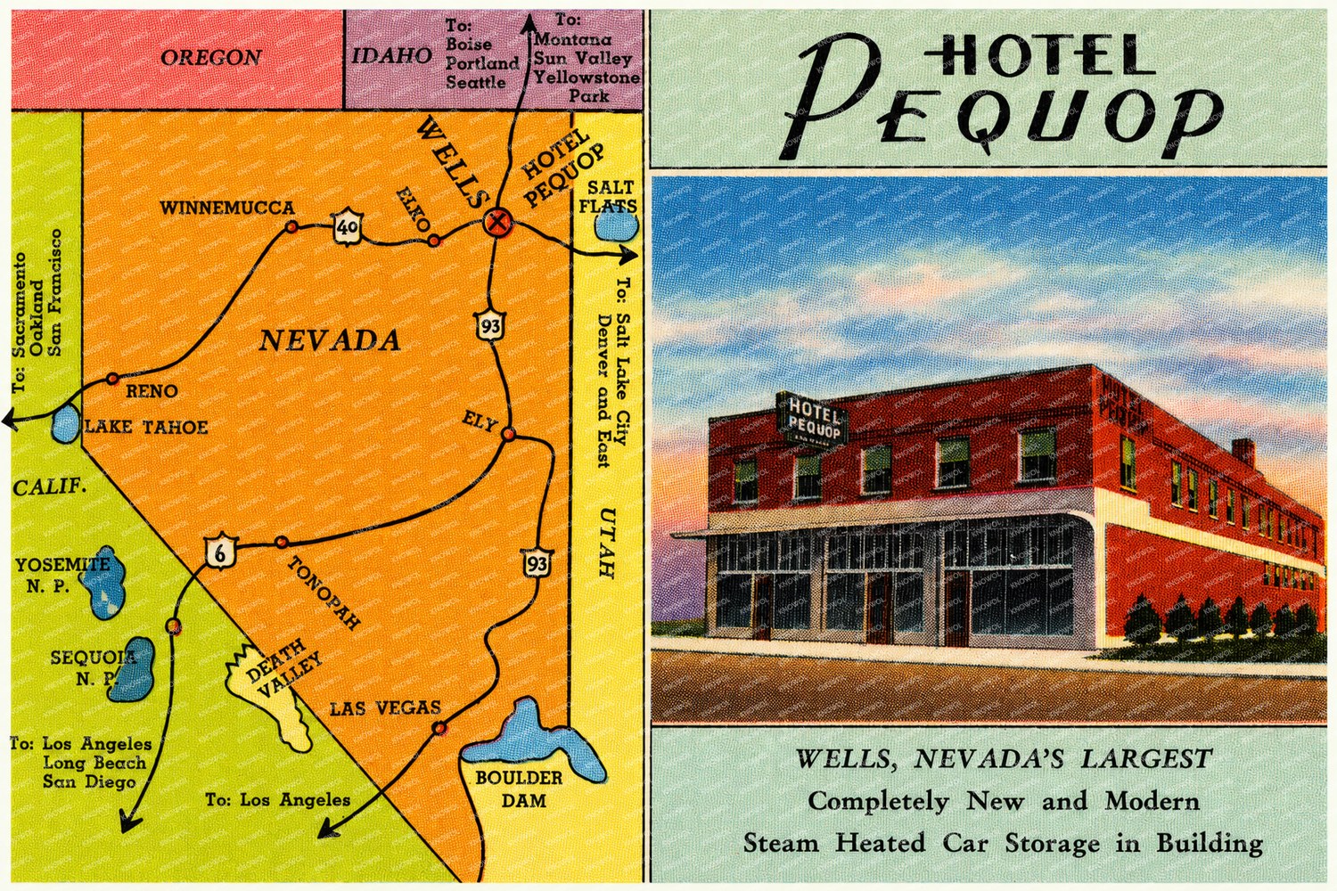 Wells, NV: Hotel Pequop, Wells, Nevada's largest