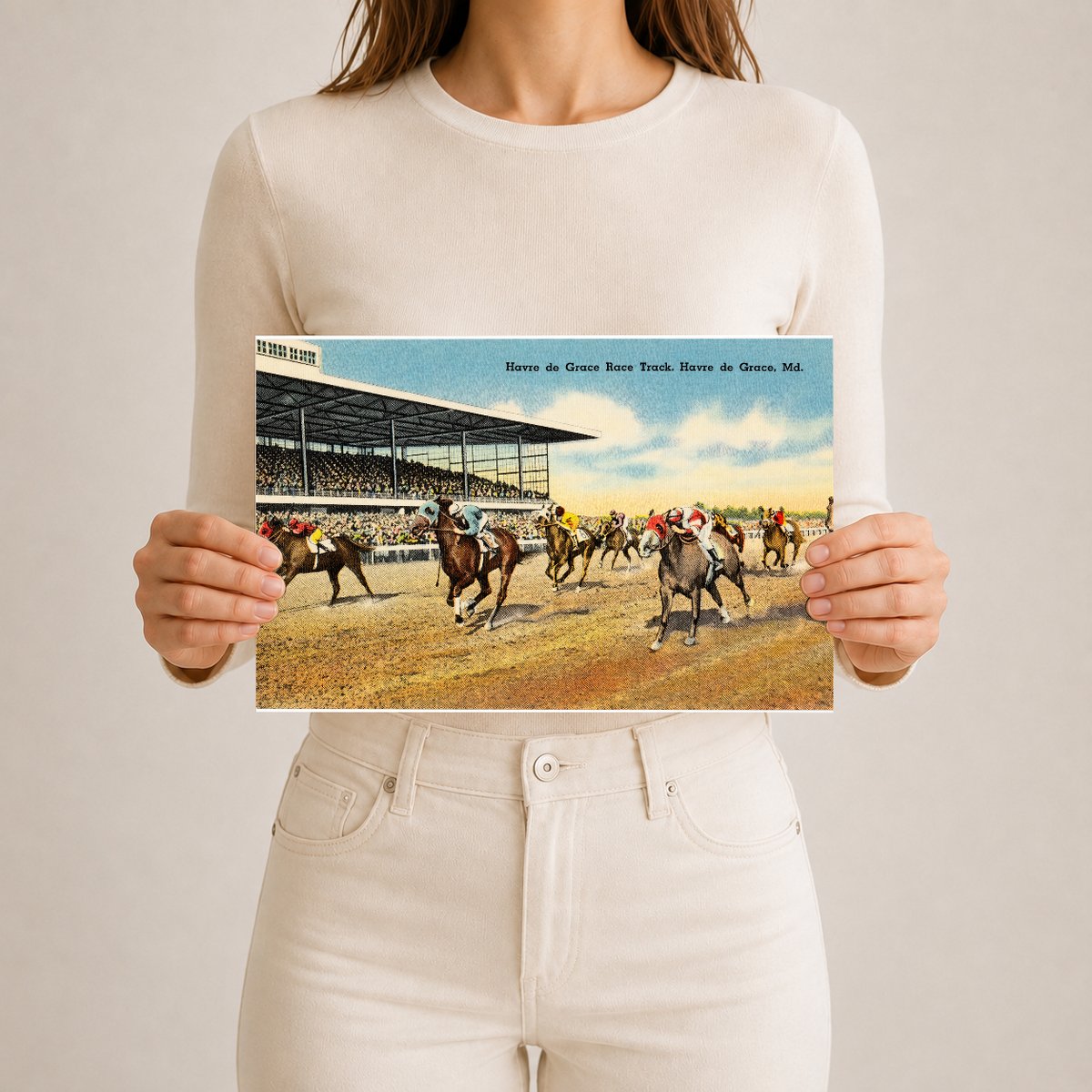 Havre de Grace Race Track, Havre de Grace, MD — Vintage Maryland Postcard