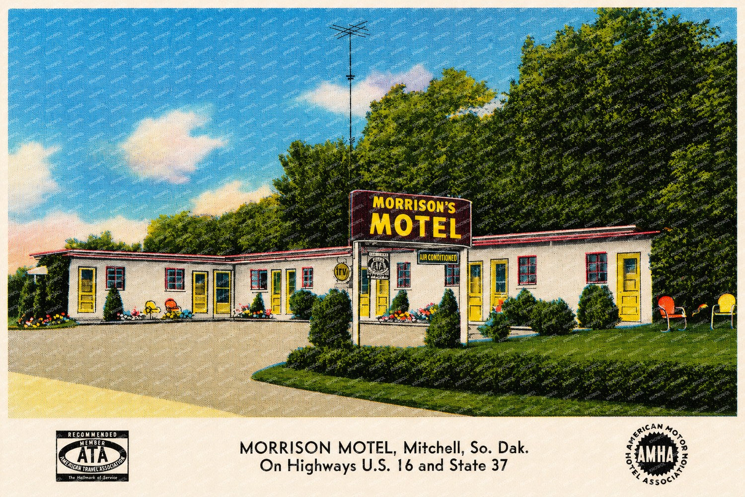 Mitchell, SD: Morrison Motel, Mitchell, So. Dak., on highways U.S. 16 and State 37