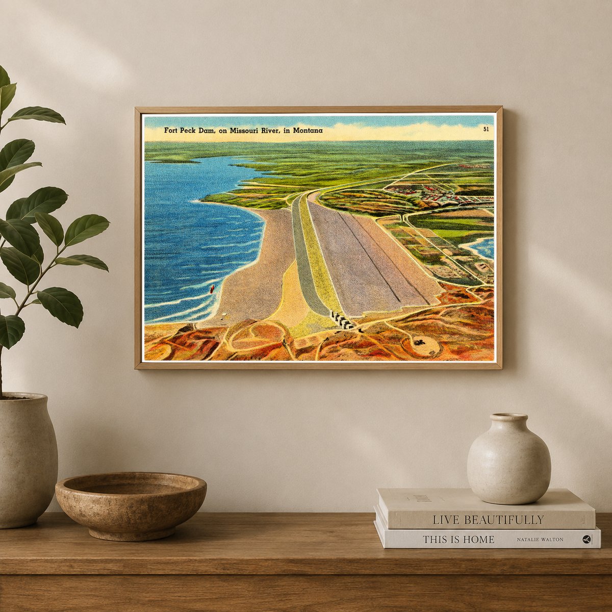 Missouri River, MT: Fort Peck Dam, on Missouri River, in Montana