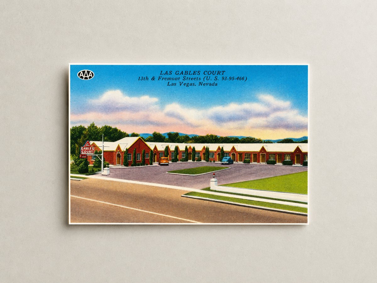 Las Vegas, NV: Las Gables Court, 13th & Fremont Streets (U.S. 93 - 95 - 466)