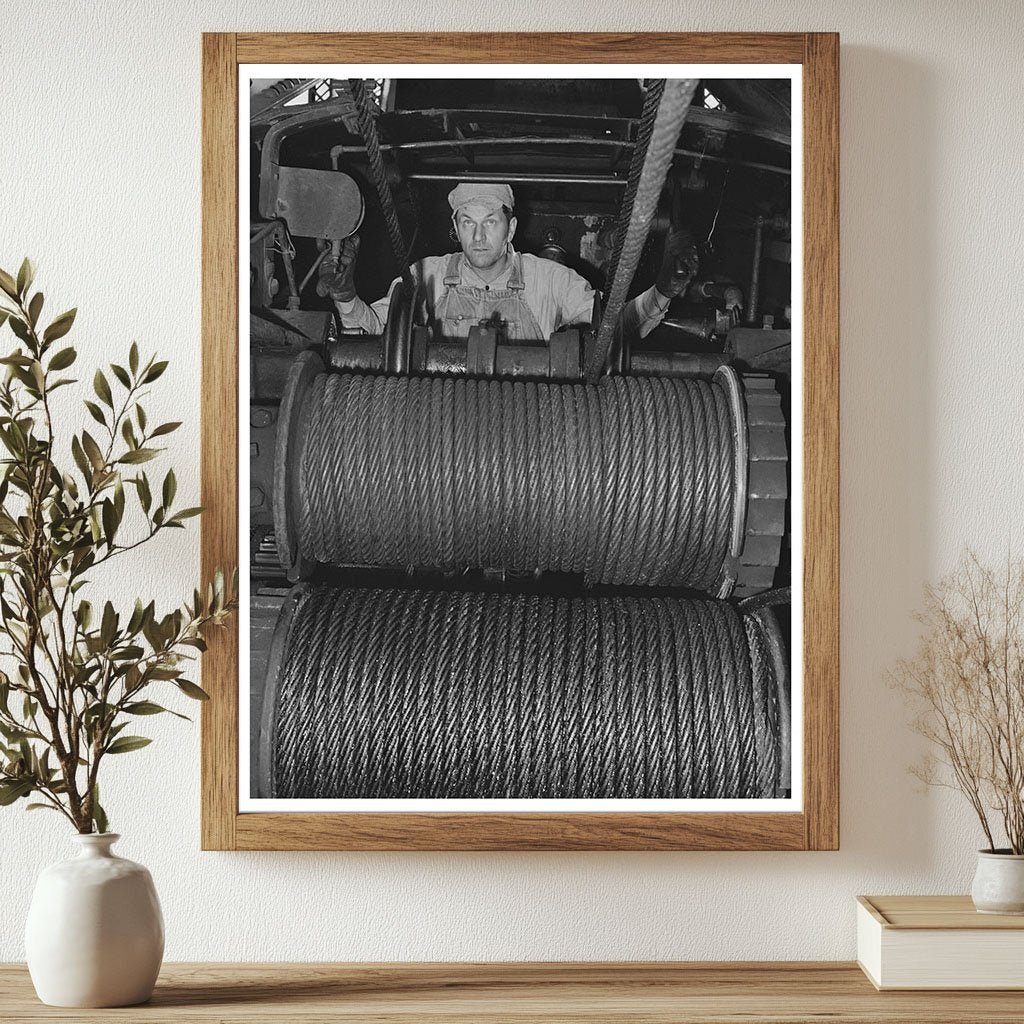 Cable Car Support Cables at Shasta Dam December 1941 - Available at KNOWOL