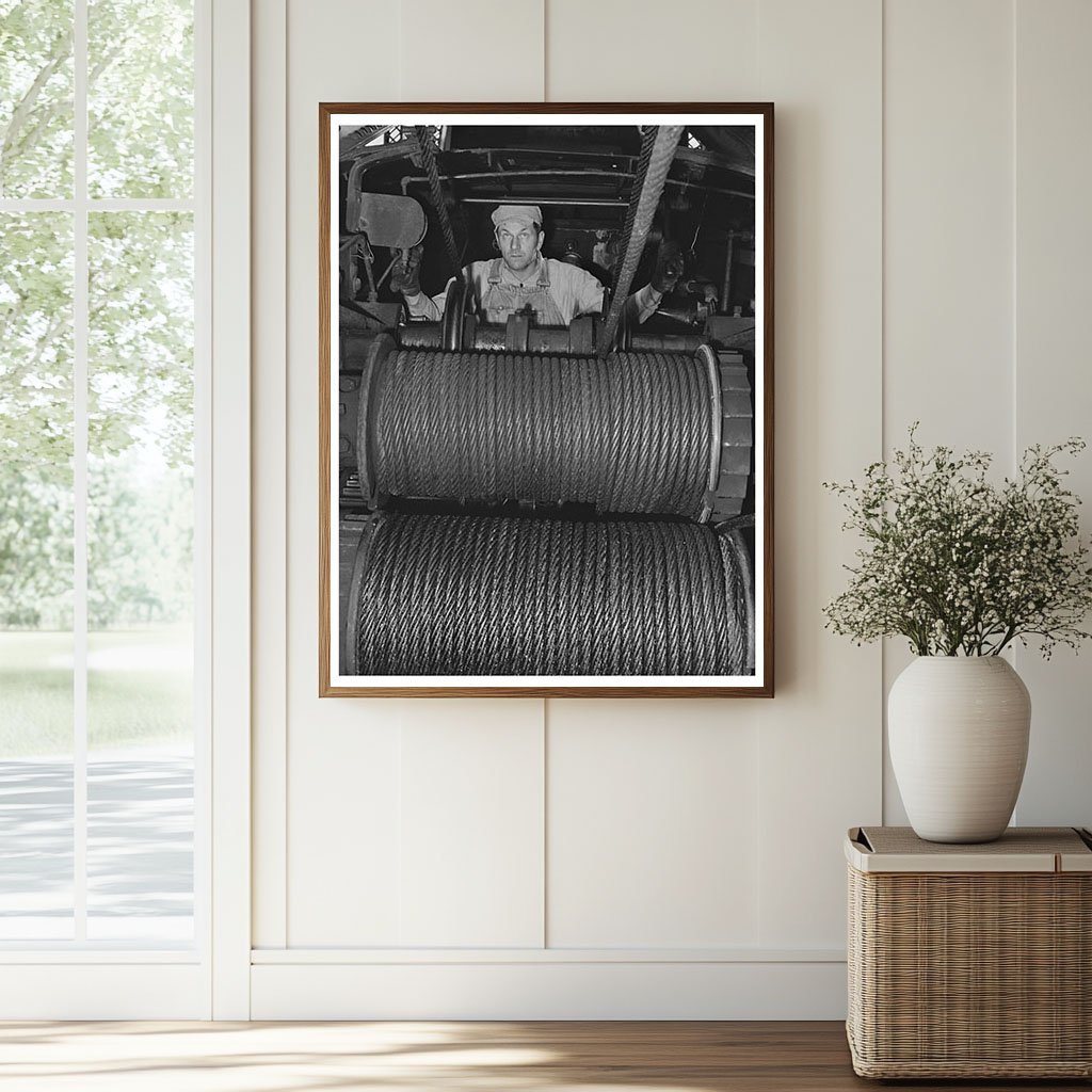 Cable Car Support Cables at Shasta Dam December 1941 - Available at KNOWOL