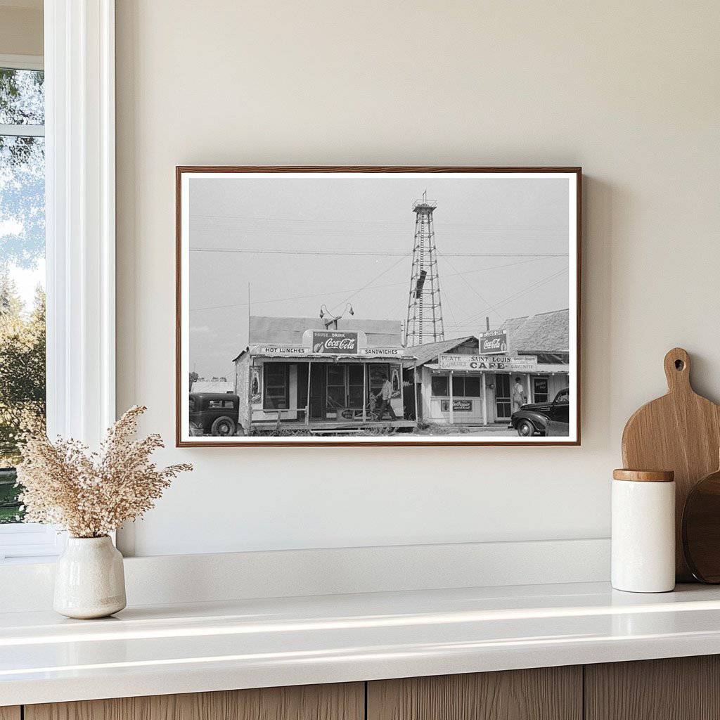 Cafes on Main Street Saint Louis Oklahoma August 1939 - Available at KNOWOL