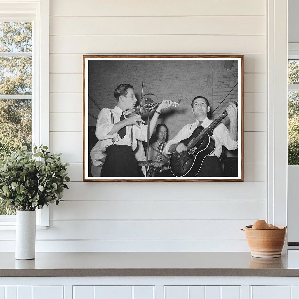 Cajun Musicians at National Rice Festival 1938 Crowley LA - Available at KNOWOL