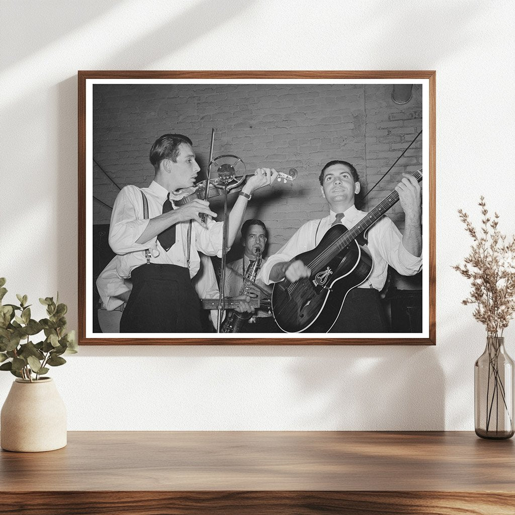 Cajun Musicians at National Rice Festival 1938 Crowley LA - Available at KNOWOL