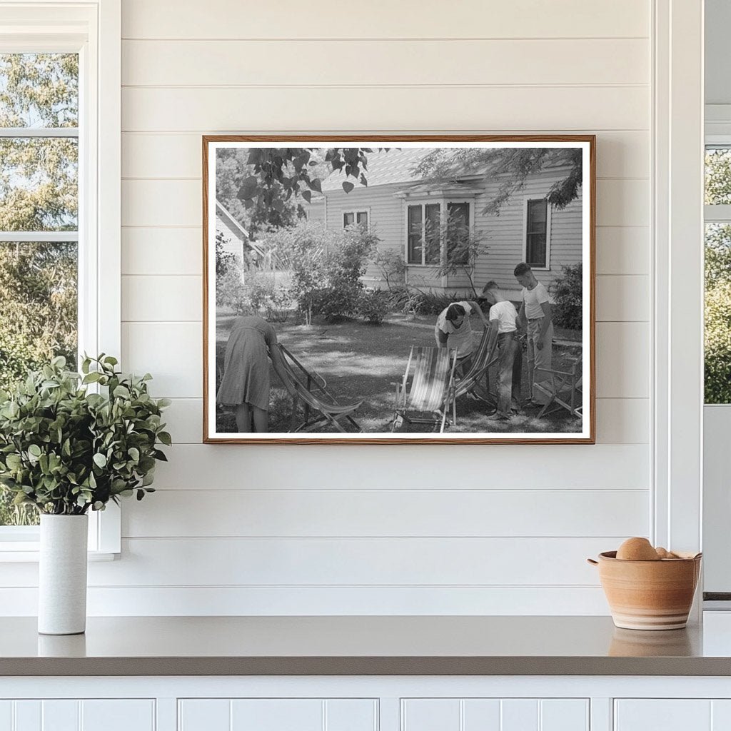 Caldwell Idaho Deck Chairs on Lawn July 1941 - Available at KNOWOL