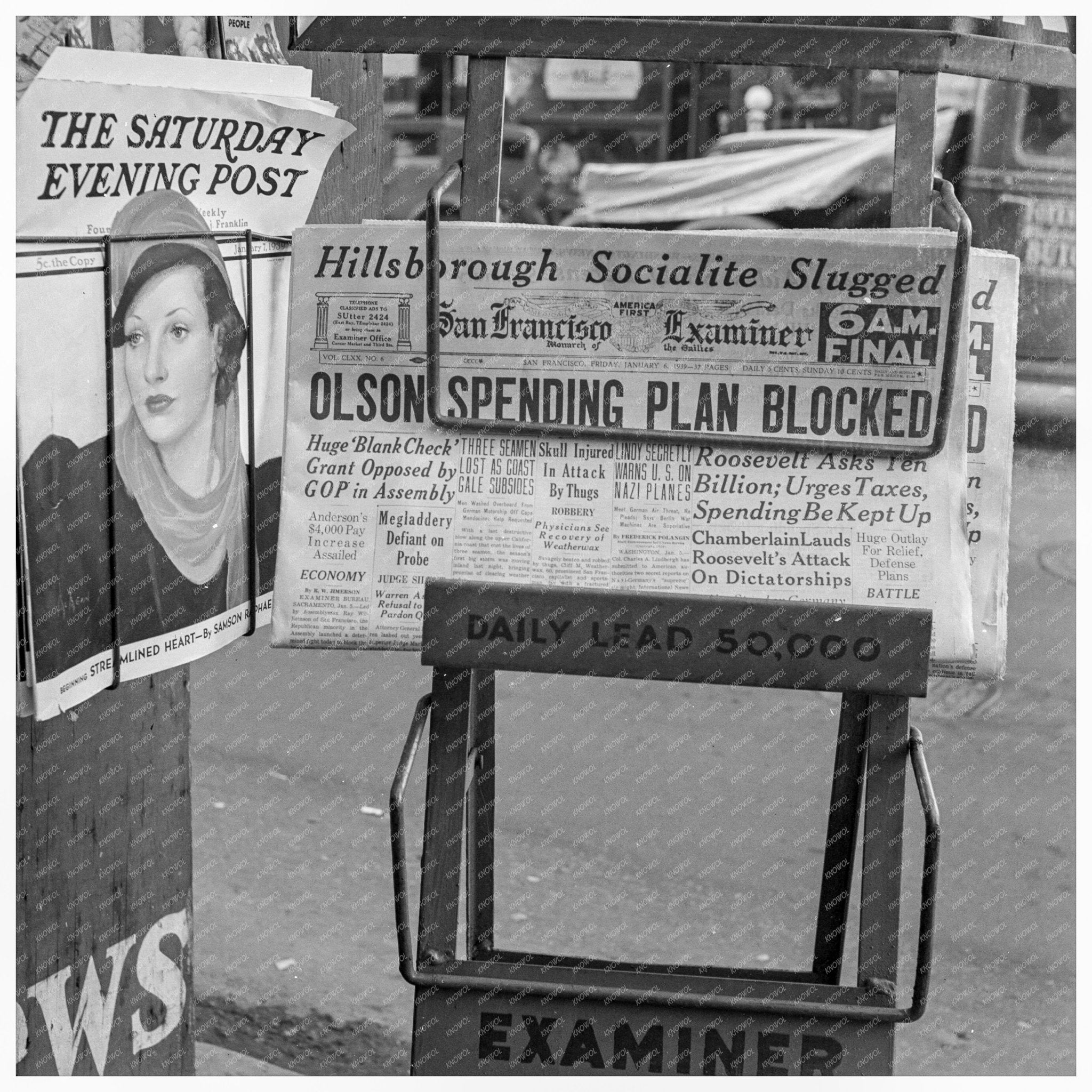 California Political Shift January 1939 Vintage Image - Available at KNOWOL